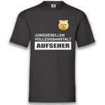 Junggesellenshirts.de Herrenshirt S / Schwarz JGA Shirt "JVA Aufseher"