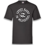 Junggesellenshirts.de Herrenshirt S / Schwarz JGA Shirt "Letzte Nacht Im Wolfsrudel"