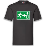 Junggesellenshirts.de Herrenshirt S / Schwarz JGA Shirt Team "Bier Notausgang"