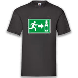 Junggesellenshirts.de Herrenshirt S / Schwarz JGA Shirt Team "Bier Notausgang"