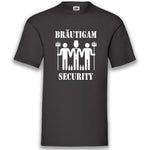 Junggesellenshirts.de Herrenshirt S / Schwarz JGA Shirt Team "Bräutigam Security"