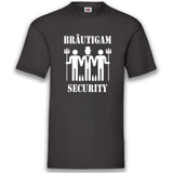 Junggesellenshirts.de Herrenshirt S / Schwarz JGA Shirt Team "Bräutigam Security"