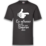 Junggesellenshirts.de Herrenshirt S / Schwarz JGA Shirt Team "Er Heiratet" Mouse