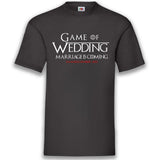 Junggesellenshirts.de Herrenshirt S / Schwarz JGA Shirt Team "Game Of Wedding"