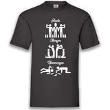 Junggesellenshirts.de Herrenshirt S / Schwarz JGA Shirt Team "Heute, Morgen, Übermorgen"