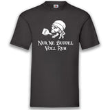 Junggesellenshirts.de Herrenshirt S / Schwarz JGA Shirt Team "Nur Ne Buddel Voll Rum"