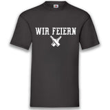 Junggesellenshirts.de Herrenshirt S / Schwarz JGA Shirt Team "Wir Feiern"