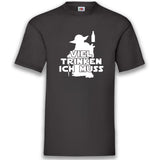 Junggesellenshirts.de Herrenshirt S / Schwarz JGA Shirt "Viel Trinken Ich Muss"