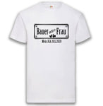 Junggesellenshirts.de Herrenshirt S / Weiß JGA Shirt Bräutigam "Bauer Sucht(e) Frau"