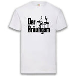 Junggesellenshirts.de Herrenshirt S / Weiß JGA Shirt Bräutigam "Der Bräutigam"