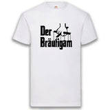 Junggesellenshirts.de Herrenshirt S / Weiß JGA Shirt Bräutigam "Der Bräutigam"