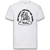 Junggesellenshirts.de Herrenshirt S / Weiß JGA Shirt Bräutigam "Der Sexgott Verlässt Den Olymp"