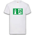 Junggesellenshirts.de Herrenshirt S / Weiß JGA Shirt Bräutigam "Ehe Notausgang"