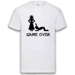 Junggesellenshirts.de Herrenshirt S / Weiß JGA Shirt Bräutigam "Game Over"