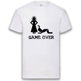 Junggesellenshirts.de Herrenshirt S / Weiß JGA Shirt Bräutigam "Game Over"