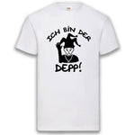 Junggesellenshirts.de Herrenshirt S / Weiß JGA Shirt Bräutigam "Ich Bin Der Depp"