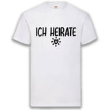 Junggesellenshirts.de Herrenshirt S / Weiß JGA Shirt Bräutigam "Ich Heirate"