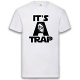Junggesellenshirts.de Herrenshirt S / Weiß JGA Shirt Bräutigam "It's A Trap"