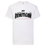 Junggesellenshirts.de Herrenshirt S / Weiß JGA Shirt Bräutigam "Skateboard"