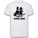 Junggesellenshirts.de Herrenshirt S / Weiß JGA Shirt Bräutigam "Soon To Join The Dark Side"