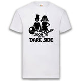 Junggesellenshirts.de Herrenshirt S / Weiß JGA Shirt Bräutigam "Soon To Join The Dark Side"