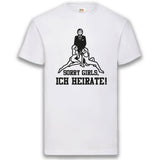 Junggesellenshirts.de Herrenshirt S / Weiß JGA Shirt Bräutigam "Sorry Girls, Ich Heirate!"
