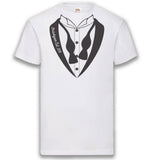 Junggesellenshirts.de Herrenshirt S / Weiß JGA Shirt Bräutigam "Suit Up"