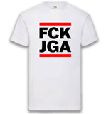 Junggesellenshirts.de Herrenshirt S / Weiß JGA Shirt "FCK JGA"