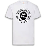Junggesellenshirts.de Herrenshirt S / Weiß JGA Shirt "Letzte Nacht Im Wolfsrudel"