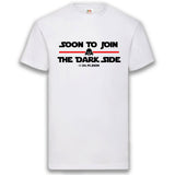 Junggesellenshirts.de Herrenshirt S / Weiß JGA Shirt "Soon To Join The Dark Side"