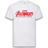 Junggesellenshirts.de Herrenshirt S / Weiß JGA Shirt Team "Alcoholics"