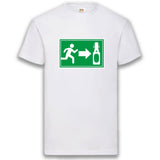 Junggesellenshirts.de Herrenshirt S / Weiß JGA Shirt Team "Bier Notausgang"