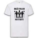Junggesellenshirts.de Herrenshirt S / Weiß JGA Shirt Team "Bräutigam Security"