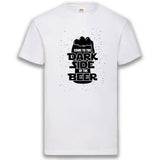 Junggesellenshirts.de Herrenshirt S / Weiß JGA Shirt Team "Come To The Dark Side Of The Beer"