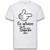 Junggesellenshirts.de Herrenshirt S / Weiß JGA Shirt Team "Er Heiratet" Mouse