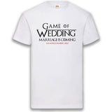 Junggesellenshirts.de Herrenshirt S / Weiß JGA Shirt Team "Game Of Wedding"
