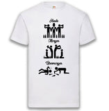 Junggesellenshirts.de Herrenshirt S / Weiß JGA Shirt Team "Heute, Morgen, Übermorgen"