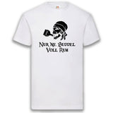 Junggesellenshirts.de Herrenshirt S / Weiß JGA Shirt Team "Nur Ne Buddel Voll Rum"