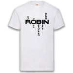 Junggesellenshirts.de Herrenshirt S / Weiß JGA Shirt Team "Robin Superheld"