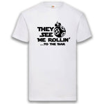 Junggesellenshirts.de Herrenshirt S / Weiß JGA Shirt Team "They See Me Rollin' To The Bar "