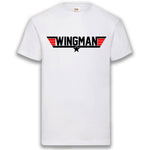 Junggesellenshirts.de Herrenshirt S / Weiß JGA Shirt Team "Wingman"