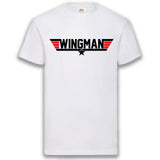 Junggesellenshirts.de Herrenshirt S / Weiß JGA Shirt Team "Wingman"