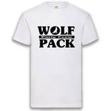 Junggesellenshirts.de Herrenshirt S / Weiß JGA Shirt Team "Wolfpack"