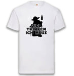 Junggesellenshirts.de Herrenshirt S / Weiß JGA Shirt "Viel Trinken Ich Muss"