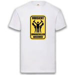 Junggesellenshirts.de Herrenshirt S / Weiß JGA Shirt "Vorsicht Junggesellenabschied"
