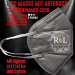 Junggesellenshirts.de Masken Grau FFP2 Maske "Wedding Of" 4 Farben