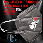 Junggesellenshirts.de Masken Grau FFP2 Maske "Yes We Do" 4 Farben