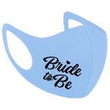 Junggesellenshirts.de Masken Hellblau Maske BW 3 Farben "Bride To Be"