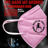 Junggesellenshirts.de Masken Rosa FFP2 Maske "Bachelor Party" 4 Farben