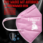Junggesellenshirts.de Masken Rosa FFP2 Maske "I Asked" 3 Farben